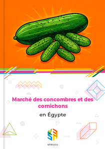 Marché des concombres et des cornichons en Égypte