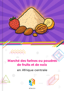 Marché des farines ou poudres de fruits et de noix en Afrique centrale