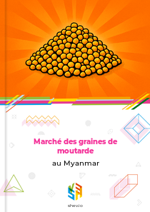 Marché des graines de moutarde au Myanmar