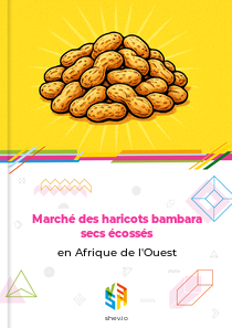 Marché des haricots bambara secs écossés en Afrique de l'Ouest