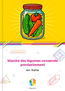 Marché des légumes conservés provisoirement en Italie