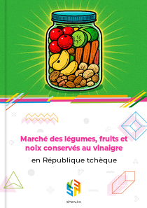 Marché des légumes, fruits et noix conservés au vinaigre en République tchèque