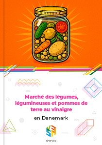 Marché des légumes, légumineuses et pommes de terre au vinaigre en Danemark