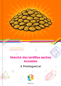 Marché des lentilles sèches écossées à Madagascar