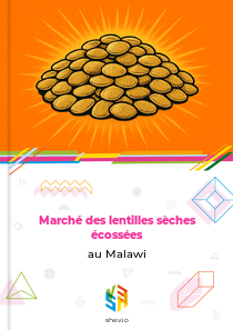Marché des lentilles sèches écossées au Malawi