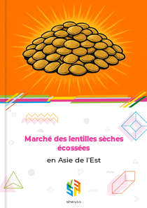 Marché des lentilles sèches écossées en Asie de l'Est