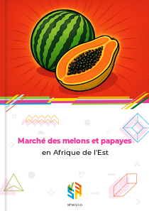 Marché des melons et papayes en Afrique de l'Est