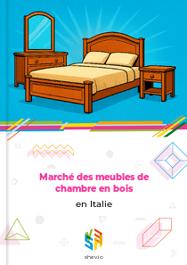 Marché des meubles de chambre en bois en Italie
