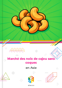 Marché des noix de cajou sans coques en Asie