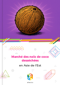 Marché des noix de coco desséchées en Asie de l'Est
