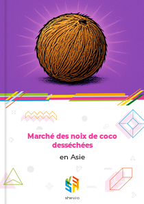 Marché des noix de coco desséchées en Asie