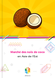Marché des noix de coco en Asie de l'Est