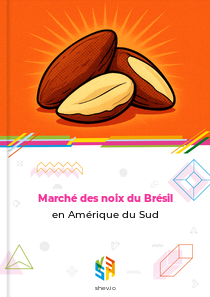 Marché des noix du Brésil en Amérique du Sud
