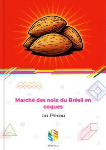 Marché des noix du Brésil en coques au Pérou