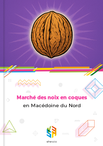 Marché des noix en coques en Macédoine du Nord