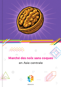 Marché des noix sans coques en Asie centrale