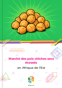 Marché des pois chiches secs écossés en Afrique de l'Est