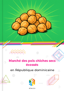 Marché des pois chiches secs écossés en République dominicaine