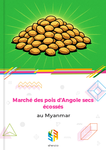 Marché des pois d'Angole secs écossés au Myanmar