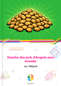 Marché des pois d'Angole secs écossés au Népal