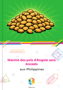 Marché des pois d'Angole secs écossés aux Philippines