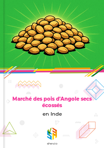 Marché des pois d'Angole secs écossés en Inde