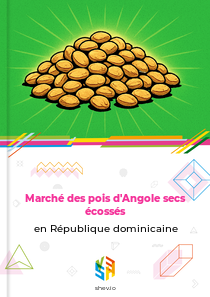 Marché des pois d'Angole secs écossés en République dominicaine