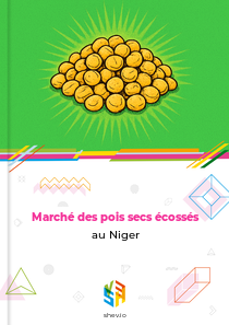 Marché des pois secs écossés au Niger
