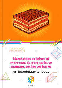 Marché des poitrines et morceaux de porc salés, en saumure, séchés ou fumés en République tchèque