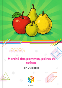 Marché des pommes, poires et coings en Algérie