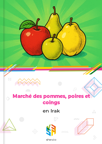Marché des pommes, poires et coings en Irak