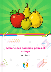 Marché des pommes, poires et coings en Iran