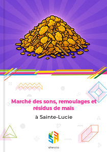 Marché des sons, remoulages et résidus de maïs à Sainte-Lucie