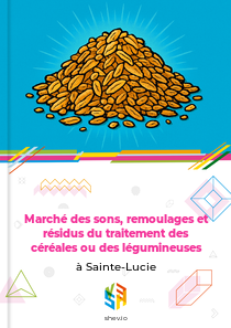 Marché des sons, remoulages et résidus du traitement des céréales ou des légumineuses à Sainte-Lucie