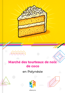 Marché des tourteaux de noix de coco en Polynésie