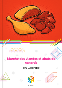 Marché des viandes et abats de canards en Géorgie