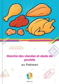 Marché des viandes et abats de poulets au Pakistan