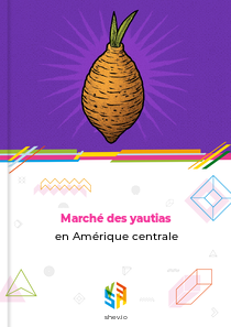 Marché des yautias en Amérique centrale