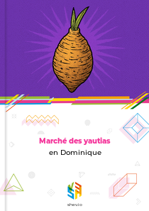 Marché des yautias en Dominique