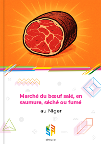 Marché du bœuf salé, en saumure, séché ou fumé au Niger
