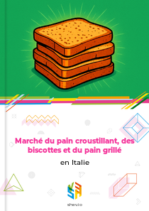Marché du pain croustillant, des biscottes et du pain grillé en Italie
