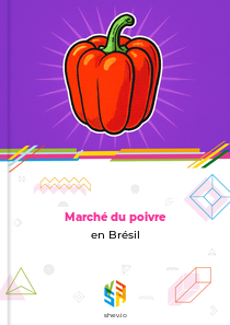 Marché du poivre en Brésil