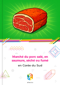 Marché du porc salé, en saumure, séché ou fumé en Corée du Sud