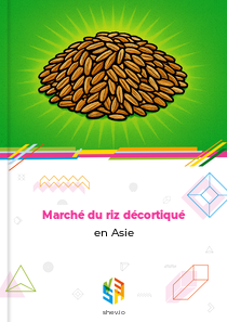 Marché du riz décortiqué en Asie