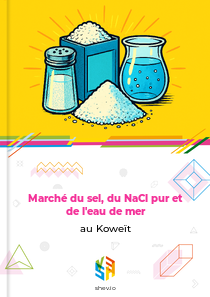 Marché du sel, du NaCl pur et de l'eau de mer au Koweït