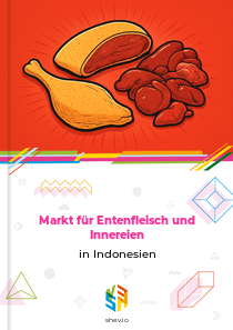Markt für Entenfleisch und Innereien in Indonesien