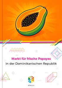 Markt für frische Papayas in der Dominikanischen Republik