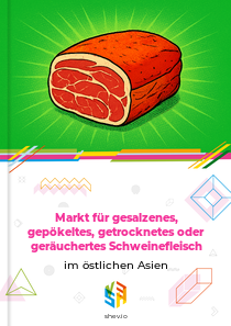 Markt für gesalzenes, gepökeltes, getrocknetes oder geräuchertes Schweinefleisch im östlichen Asien