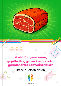 Markt für gesalzenes, gepökeltes, getrocknetes oder geräuchertes Schweinefleisch im südlichen Asien