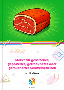 Markt für gesalzenes, gepökeltes, getrocknetes oder geräuchertes Schweinefleisch in Italien